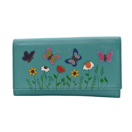 Sophia Matinee Leather Wallet - Turquoise