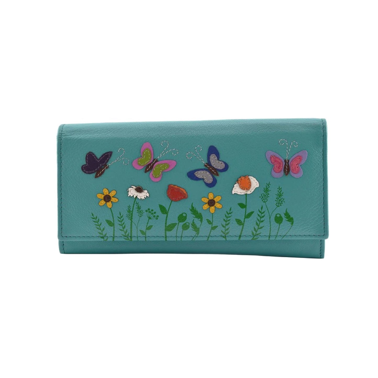 Sophia Matinee Leather Wallet - Turquoise