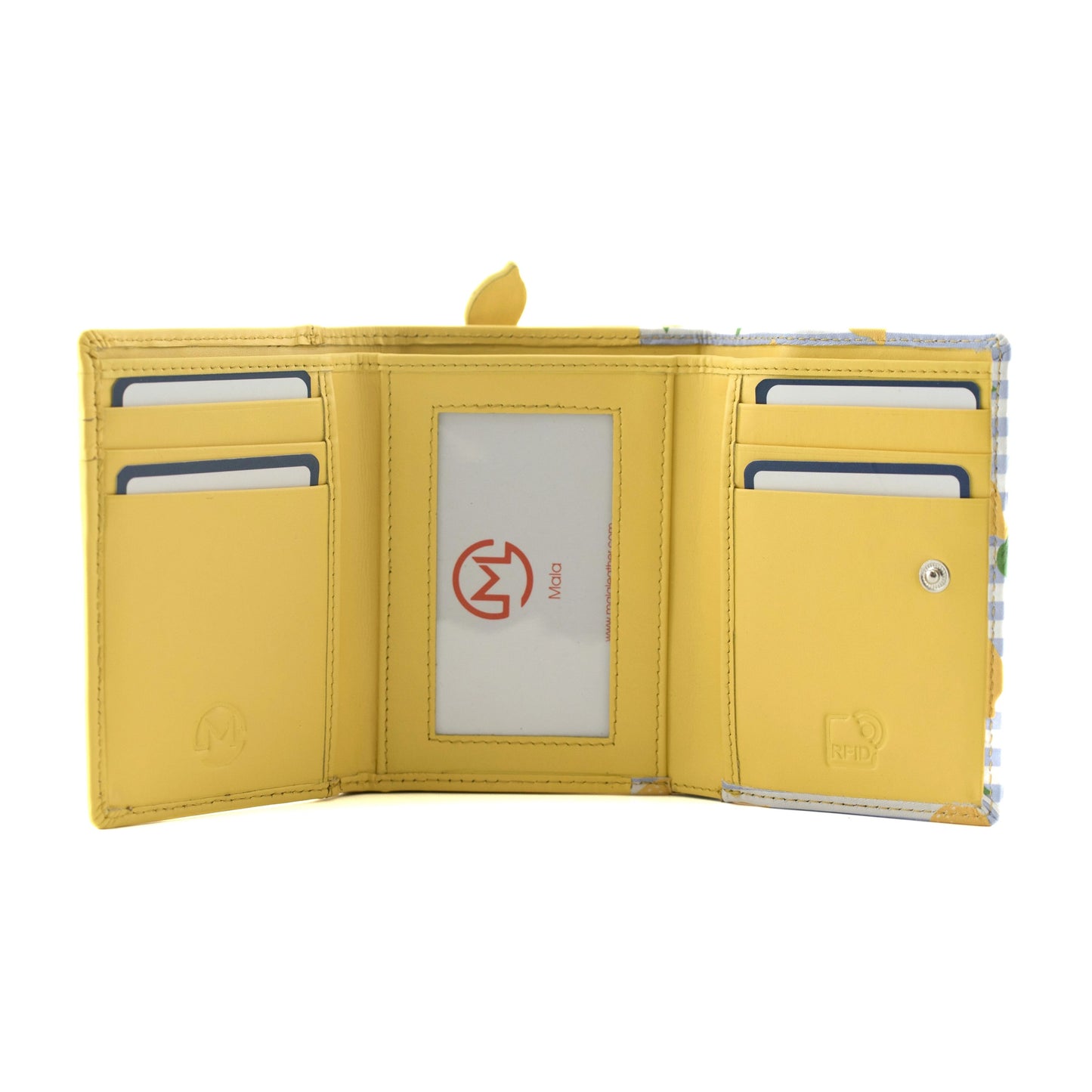 Sorrento Small Tri-Fold Purse - Yellow