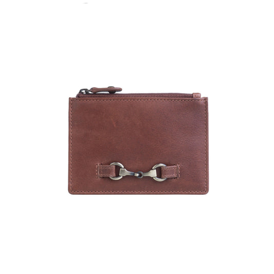 Steed Leather Card & Coin Purse - Brown