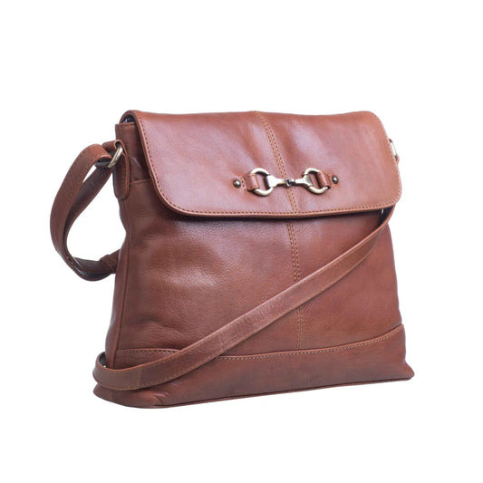 Steed Cross Body Leather Bag - Tan