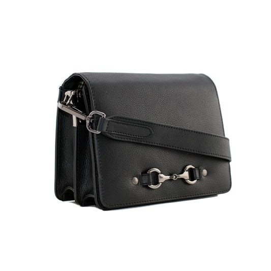 Steed Flab Leather Bag - Black