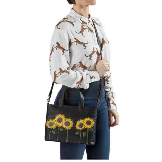 Sunflower Leather Grab Bag and Wallet Bundle