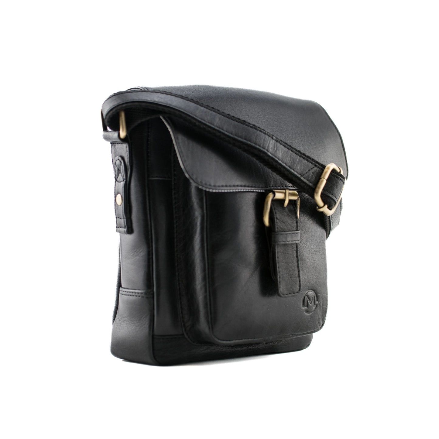 Toro Leather Compact Satchel - Black