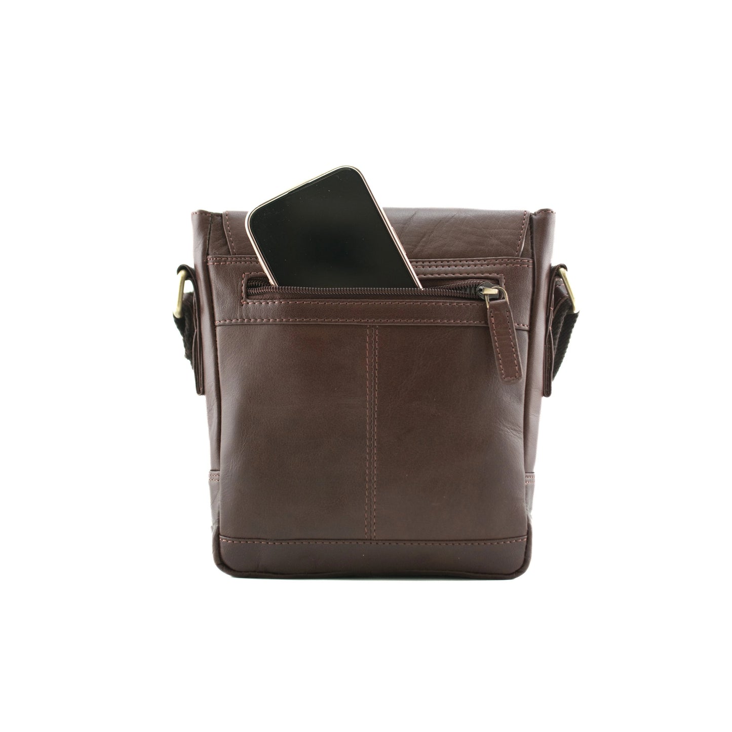 Toro Leather Compact Satchel - Brown