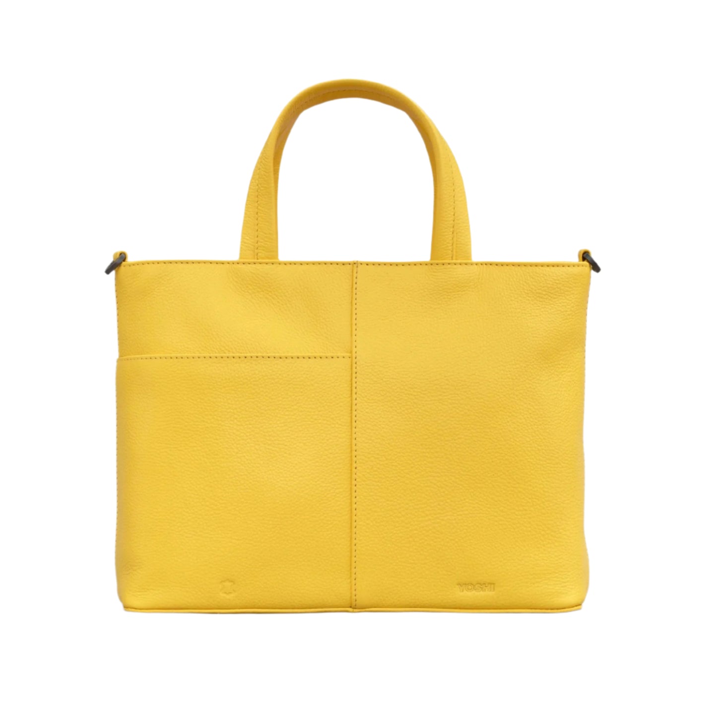 Wildflowers Leather Grab Bag - Yellow