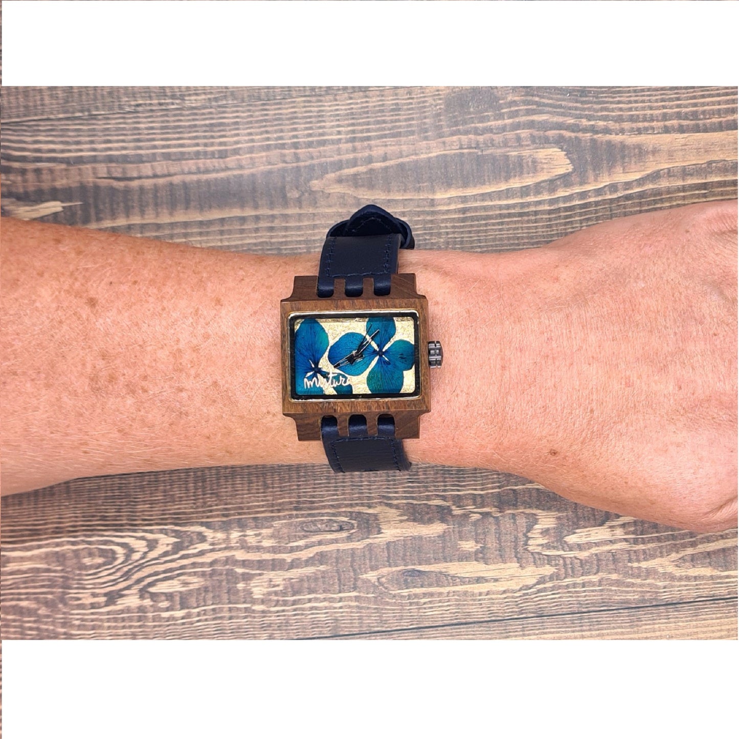 Lenzo Navy Floral | Ladies Watch