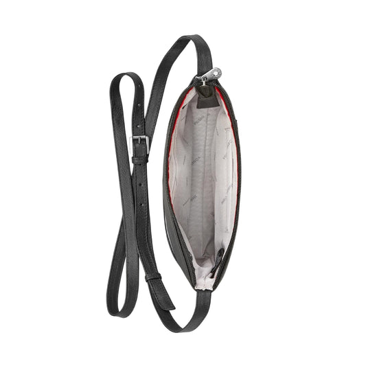 Shakespeare Bookworm Leather Crossbody Bag - Black