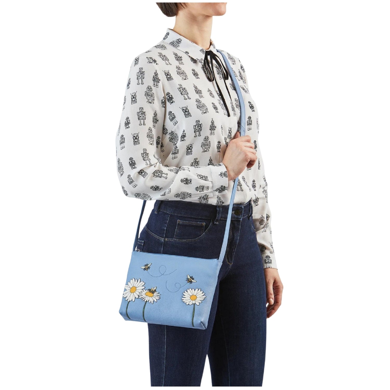 Yoshi Goods Bee Happy Leather Crossbody Bag NZ