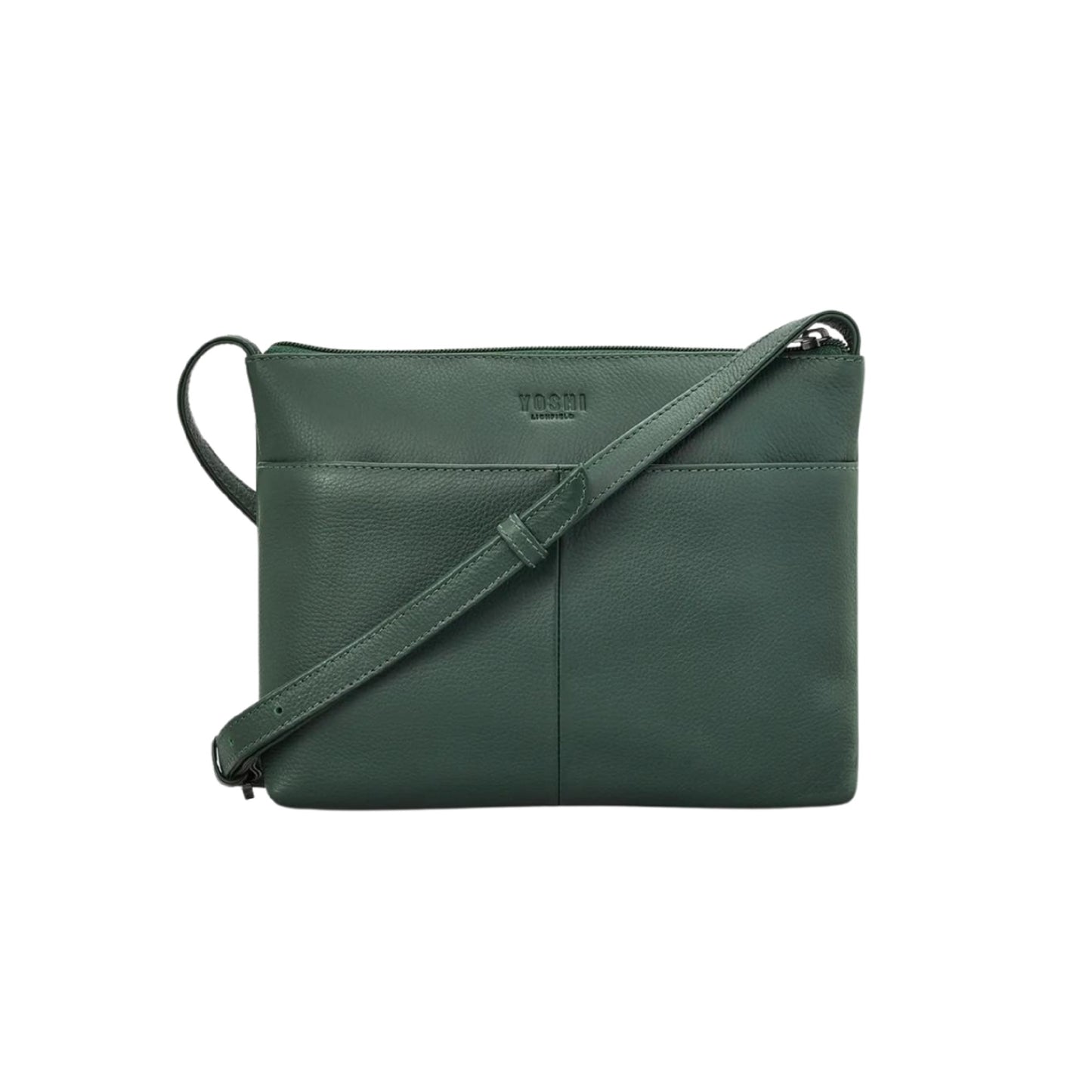 Green Fingers Leather Crossbody Bag - Green