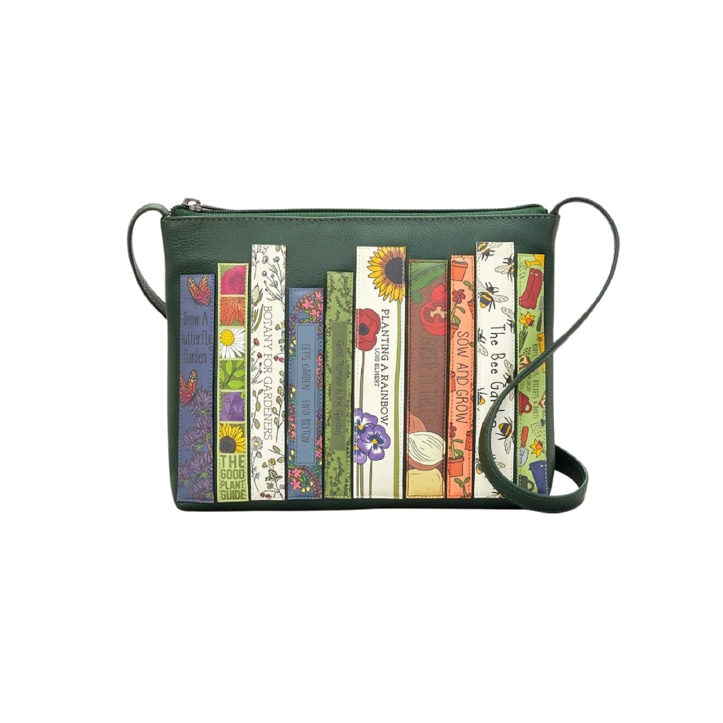 Green Fingers Leather Crossbody Bag - Green