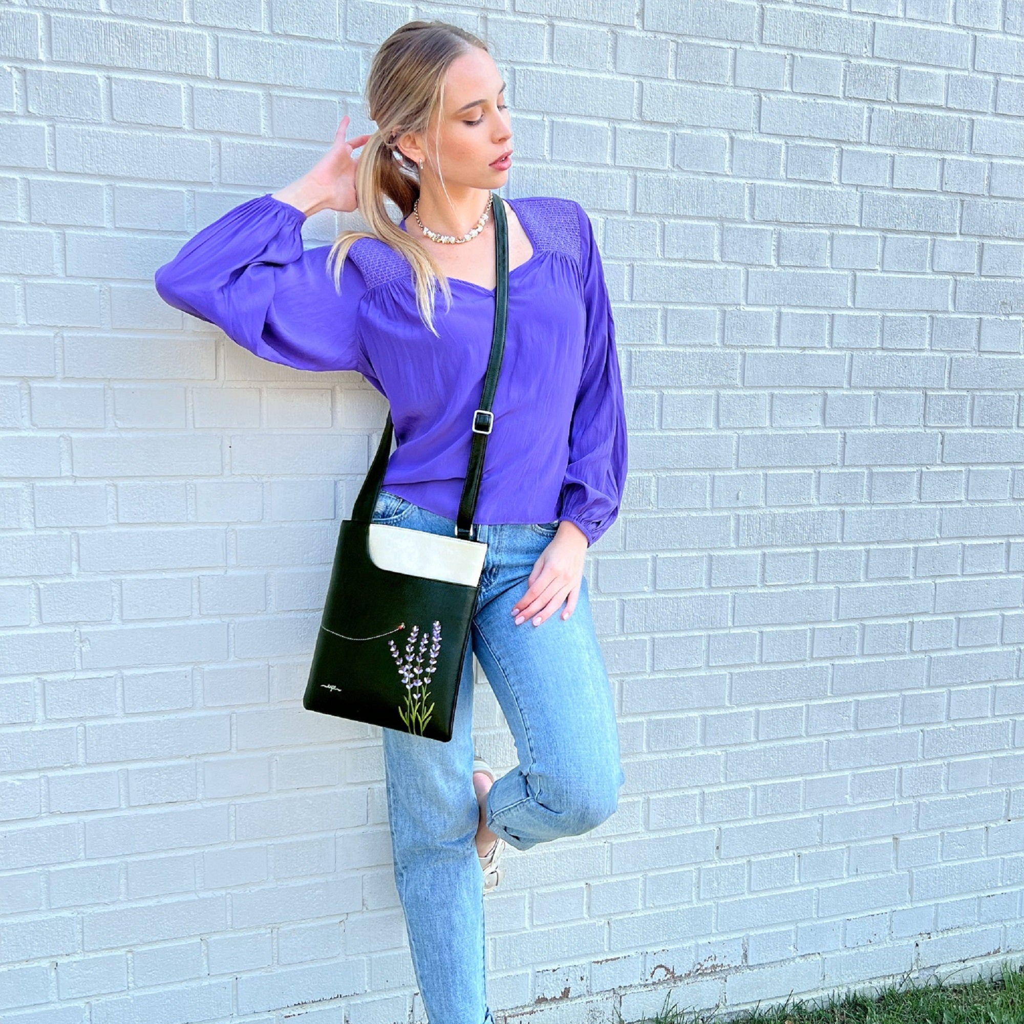 Lavender Crossbody Black Snazzy Shop NZ