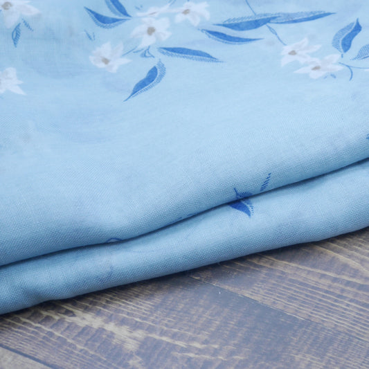 Light Blue Flower Scarf