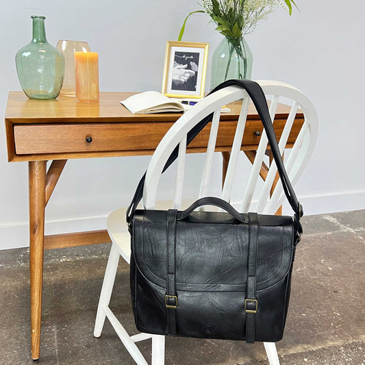 River Messenger Satchel - Black - LAST ONE!